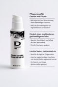 Bild in Galerie-Betrachter laden, Flasche mit Pflegecreme für Gesicht und Körper mit Text zu Inhaltsstoffen und Anwendung in schwarzer Schrift auf weißem Hintergrund
